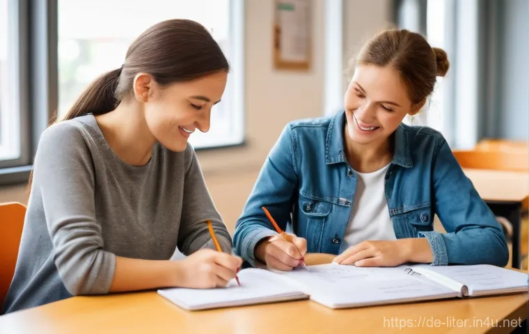 문해교육사와 수업 평가 방법 - **A Welcoming Classroom for Adult Learners Focused on Everyday Life Skills**
    A bright, well-lit ...