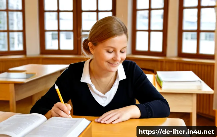 문해교육사와 학습 장애 상담법 - Photorealistic literacy education counselor in a bright German community learning center, warmly gui...